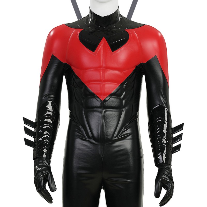 Dick Grayson Costume New 52 Cosplay Suit Red and Blue Anime Edition