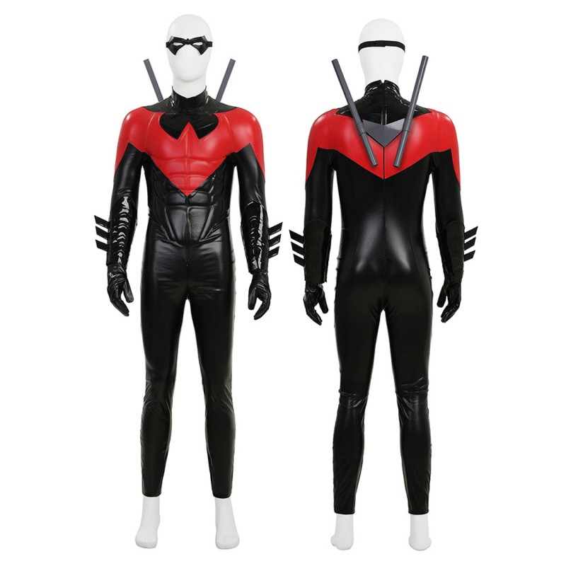 Dick Grayson Costume New 52 Cosplay Suit Red and Blue Anime Edition