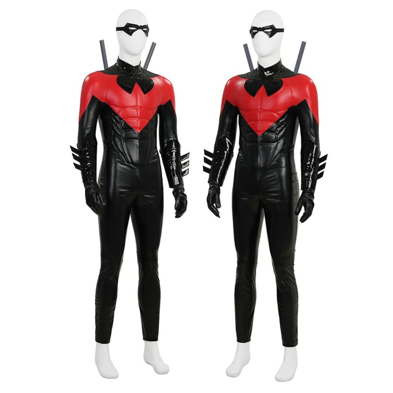 Dick Grayson Costume New 52 Cosplay Suit Red and Blue Anime Edition