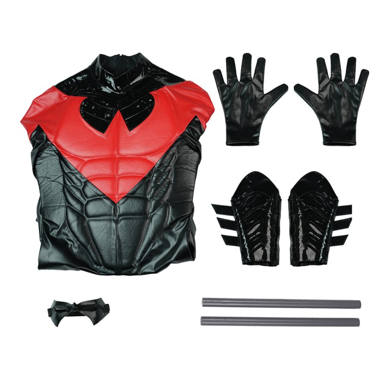 Dick Grayson Costume New 52 Cosplay Suit Red and Blue Anime Edition