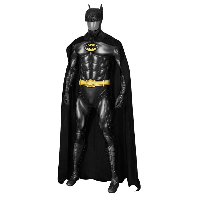 Bruce Wayne Halloween Jumpsuit Movie TF Michael Keaton Cosplay Costume