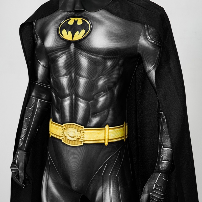 Bruce Wayne Halloween Jumpsuit Movie TF Michael Keaton Cosplay Costume