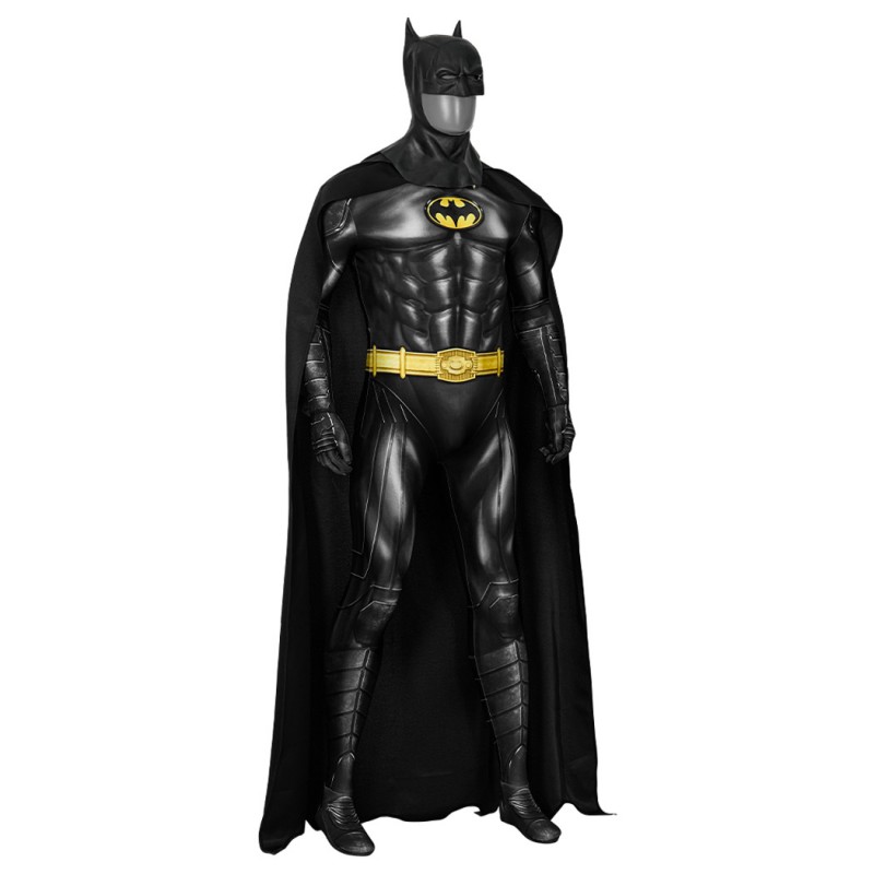 Bruce Wayne Halloween Jumpsuit Movie TF Michael Keaton Cosplay Costume