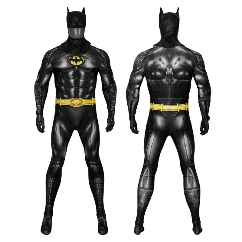 Bruce Wayne Halloween Jumpsuit Movie TF Michael Keaton Cosplay Costume