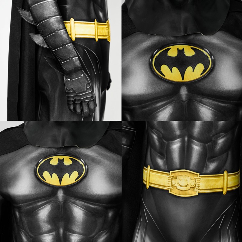 Bruce Wayne Halloween Jumpsuit Movie TF Michael Keaton Cosplay Costume