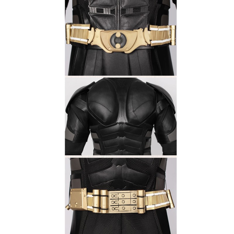 Bruce Wayne Black Suit Dark Knight Cosplay Costumes for Halloween