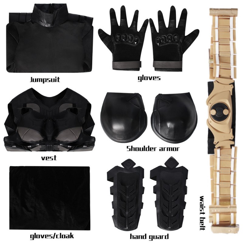 Bruce Wayne Black Suit Dark Knight Cosplay Costumes for Halloween