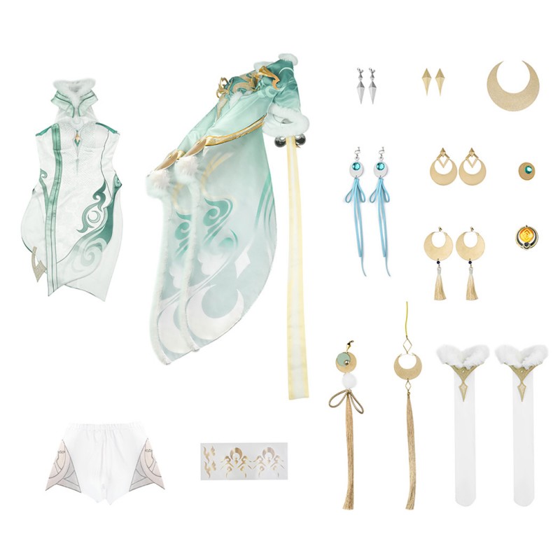 Genshin Impact Zibai Costume Female Cosplay Suit Uniform