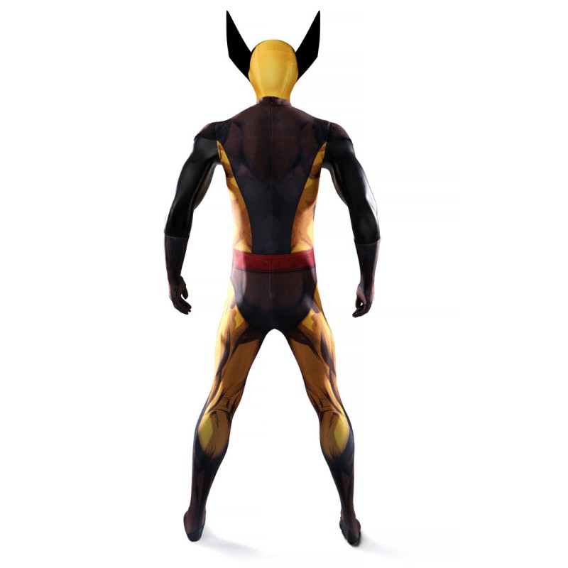 X-Men Wolverine Brown Jumpsuit Cosplay Costume Adult Polyester Suit