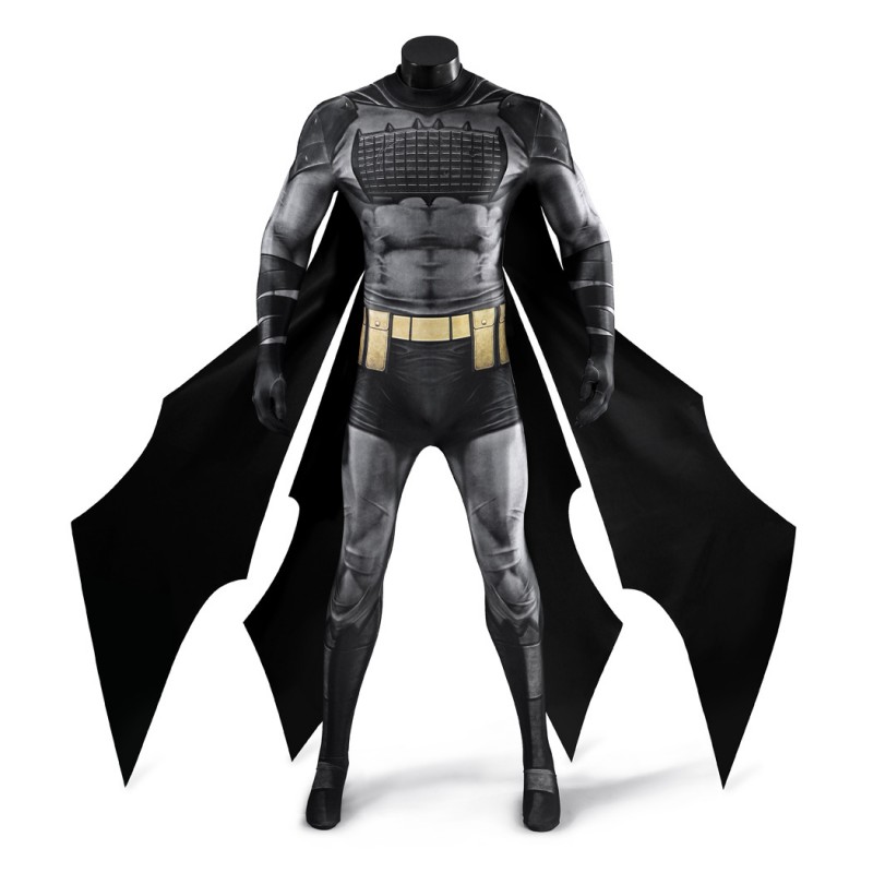 Bruce Thomas Wayne Black Jumpsuit Absolute Bat Cosplay Costumes