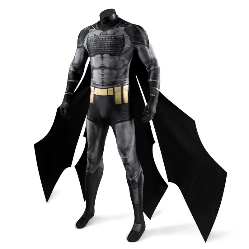 Bruce Thomas Wayne Black Jumpsuit Absolute Bat Cosplay Costumes