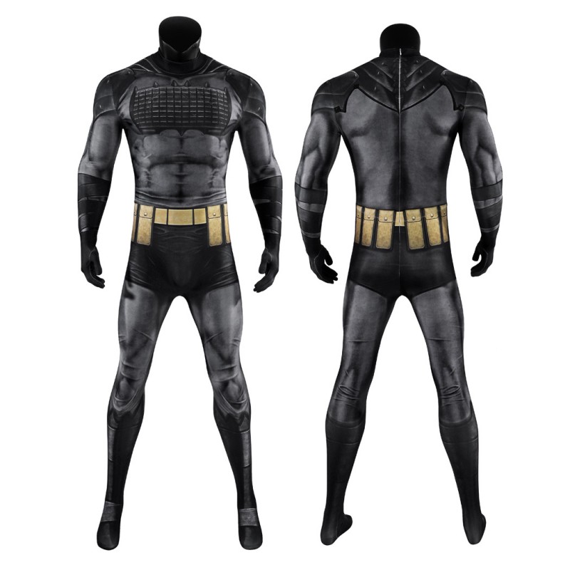 Bruce Thomas Wayne Black Jumpsuit Absolute Bat Cosplay Costumes