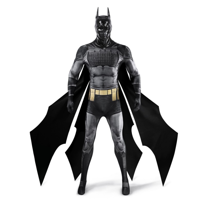 Bruce Thomas Wayne Black Jumpsuit Absolute Bat Cosplay Costumes