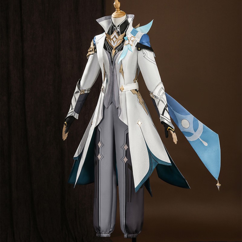 Genshin Impact Traveler Aether Costume Male Cosplay Suit
