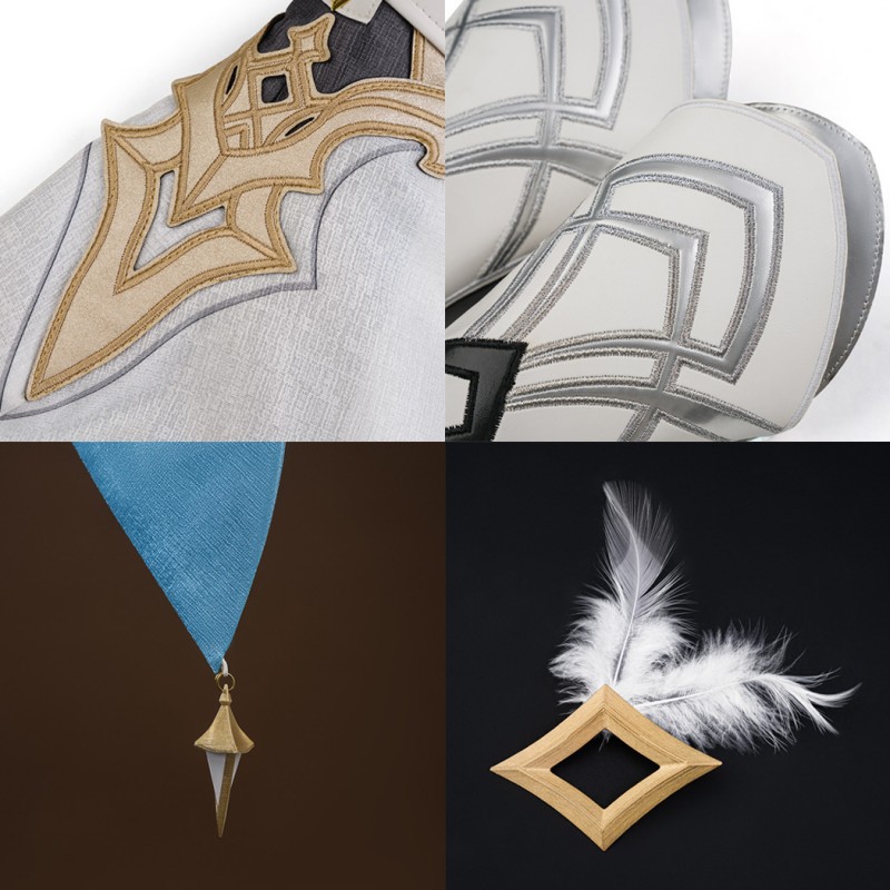 Genshin Impact Traveler Aether Costume Male Cosplay Suit