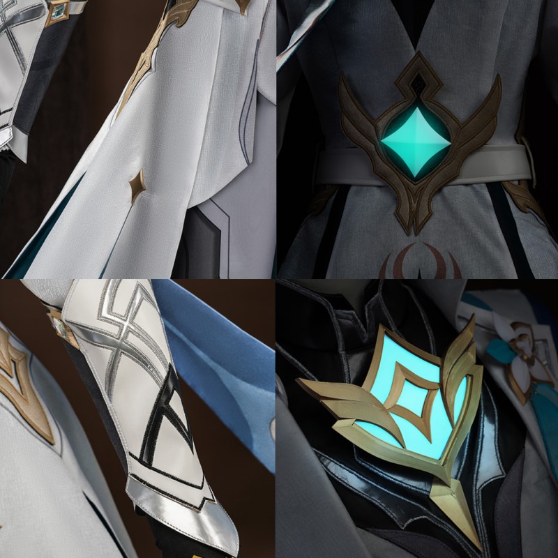 Genshin Impact Traveler Aether Costume Male Cosplay Suit