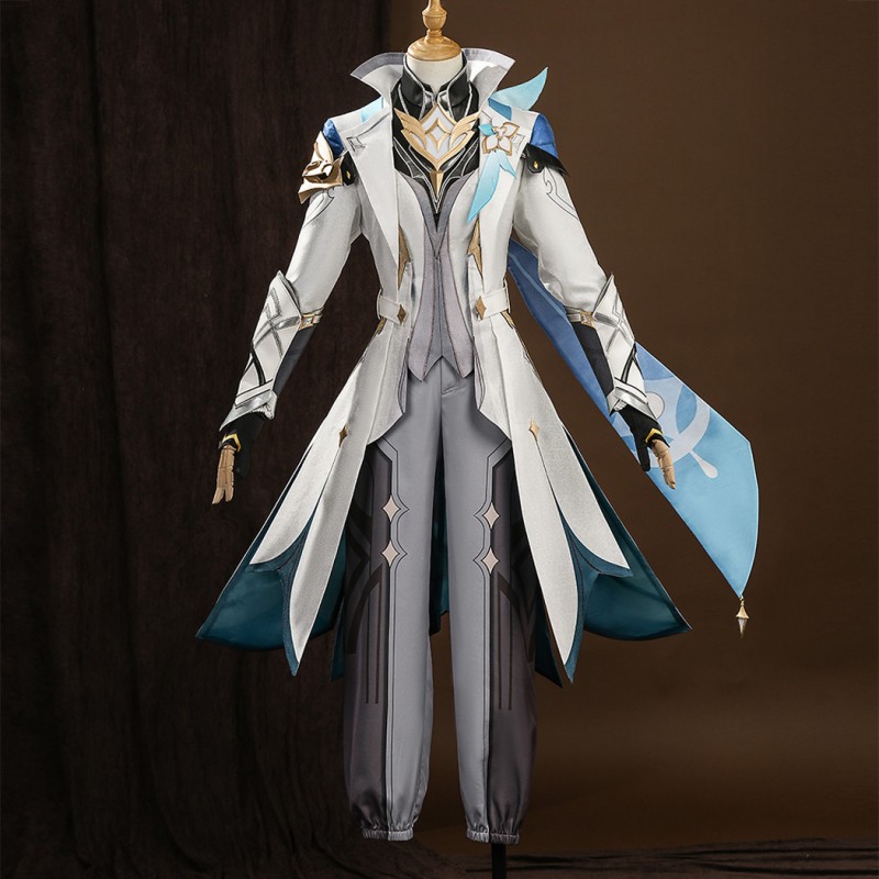Genshin Impact Traveler Aether Costume Male Cosplay Suit
