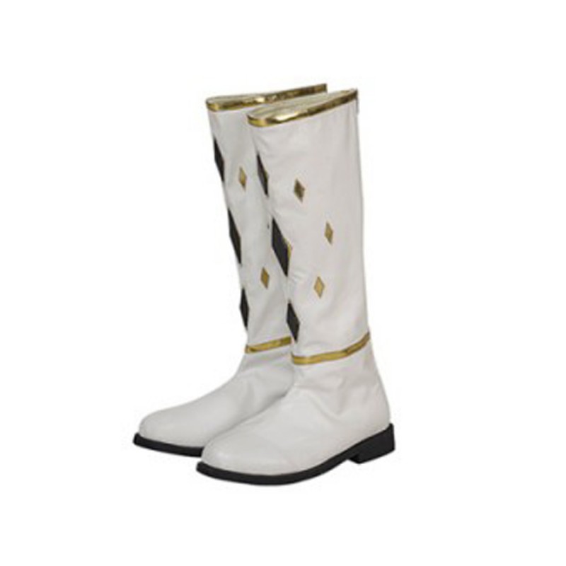 New White Black Power Rangers Boots Mighty Morphin Shoes MMPR Cosplay Costumes