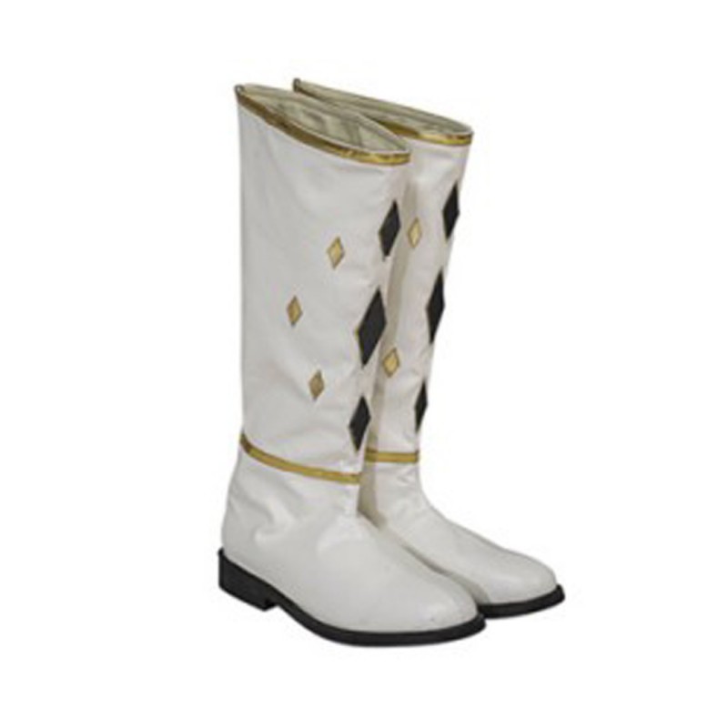 New White Black Power Rangers Boots Mighty Morphin Shoes MMPR Cosplay Costumes