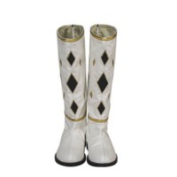New White Black Power Rangers Boots Mighty Morphin Shoes MMPR Cosplay Costumes