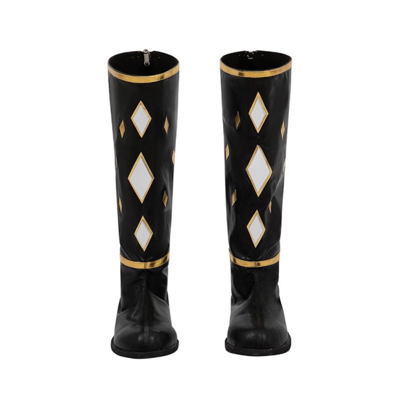 New White Black Power Rangers Boots Mighty Morphin Shoes MMPR Cosplay Costumes
