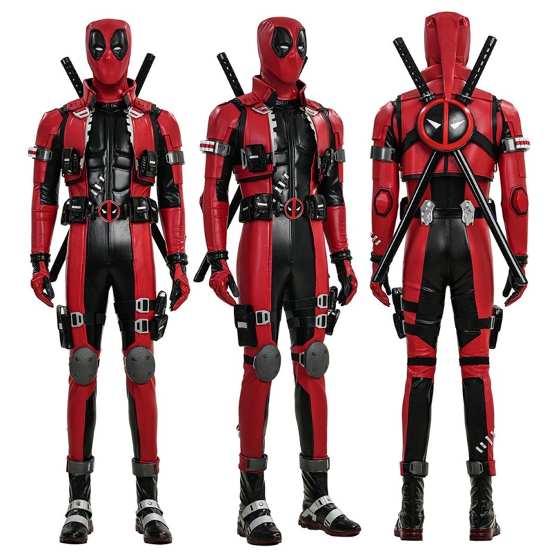 Marvel Rivals Deadpool Cosplay Costumes Red Halloween Suit