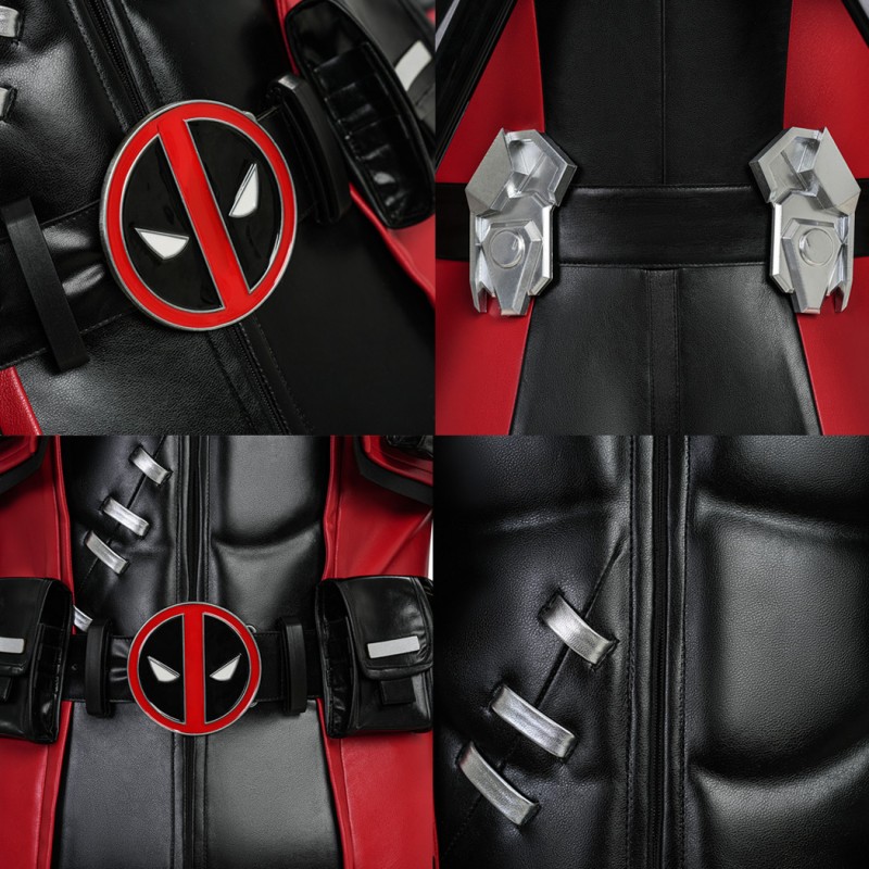 Marvel Rivals Deadpool Cosplay Costumes Red Halloween Suit