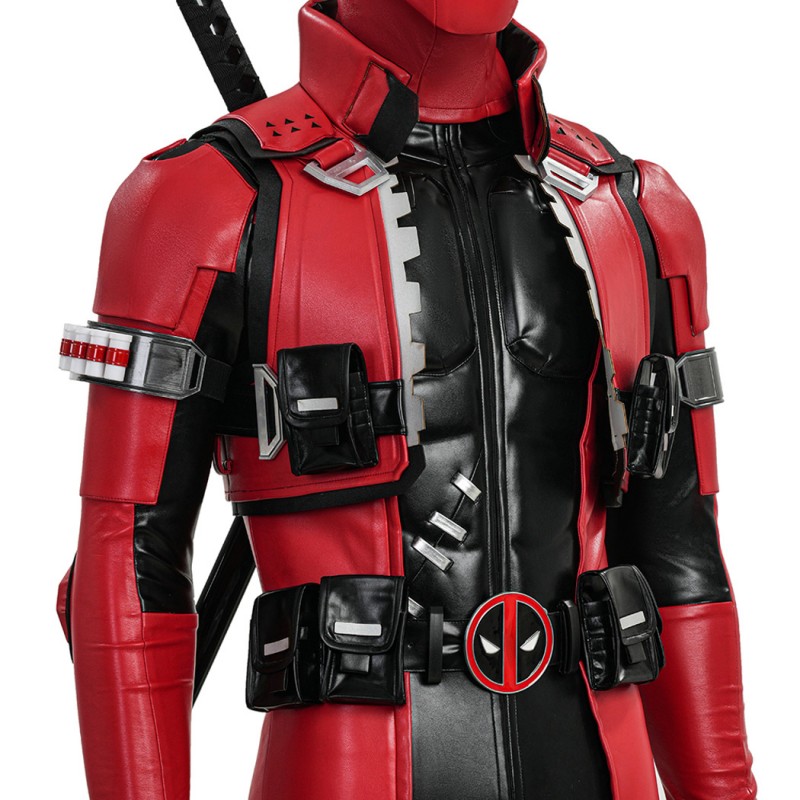 Marvel Rivals Deadpool Cosplay Costumes Red Halloween Suit
