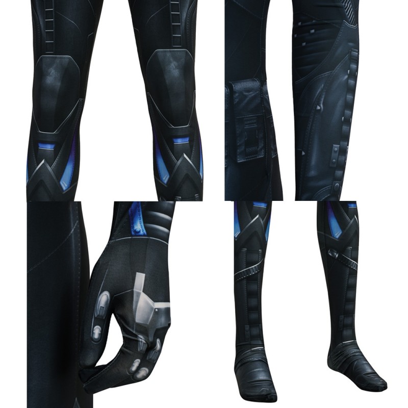 Nightwing Bodysuit Arkham Knight Cosplay Costumes Printed Suit