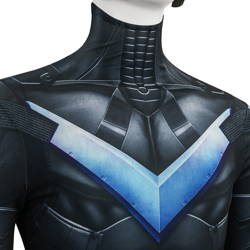 Nightwing Bodysuit Arkham Knight Cosplay Costumes Printed Suit