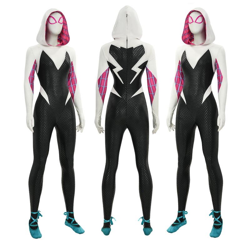 Spider-Gwen Cosplay Costume Spider-Man Across the Spider-Verse Halloween Suit Upgraded Version