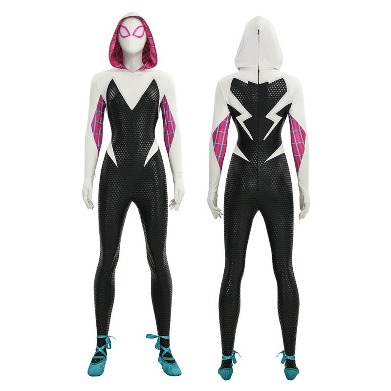 Spider-Gwen Cosplay Costume Spider-Man Across the Spider-Verse Halloween Suit Upgraded Version