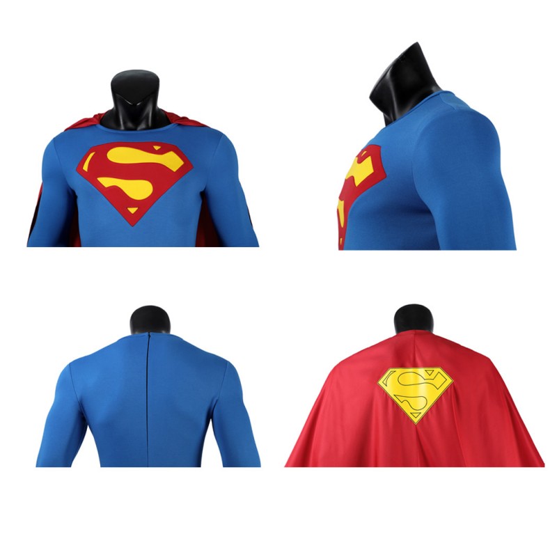 Super 1978 Cosplay Costume Christopher Reeve Classic Suit Clark Kent Outfit