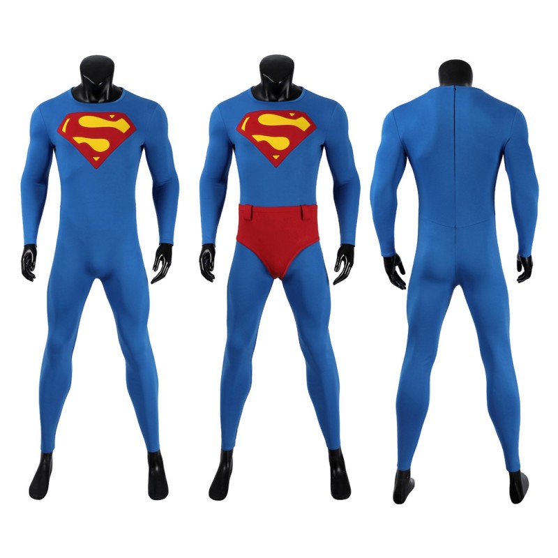 Super 1978 Cosplay Costume Christopher Reeve Classic Suit Clark Kent Outfit