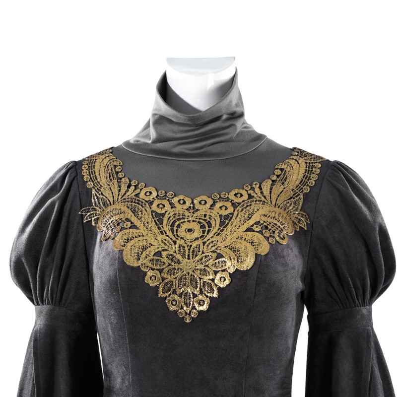 Dark Souls 3 Fire Keeper Cosplay Costume Black Dress Cloak Women Halloween Suit