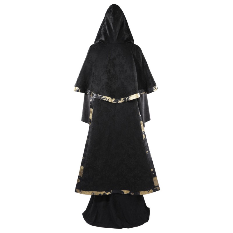 Dark Souls 3 Fire Keeper Cosplay Costume Black Dress Cloak Women Halloween Suit