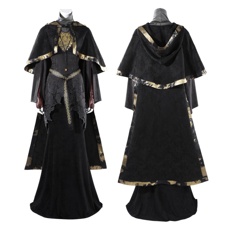 Dark Souls 3 Fire Keeper Cosplay Costume Black Dress Cloak Women Halloween Suit