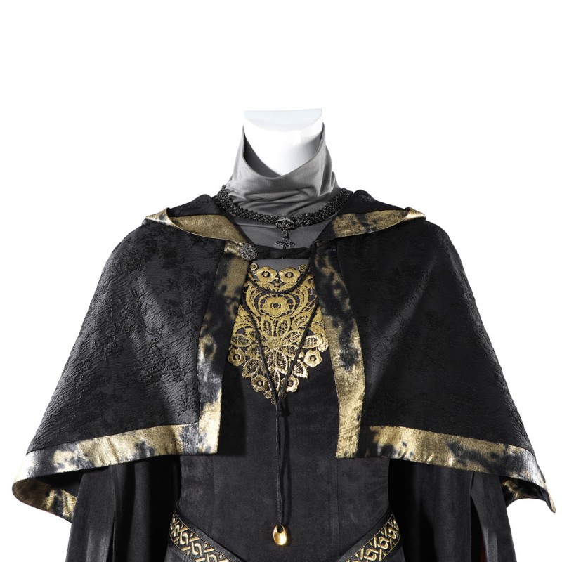 Dark Souls 3 Fire Keeper Cosplay Costume Black Dress Cloak Women Halloween Suit