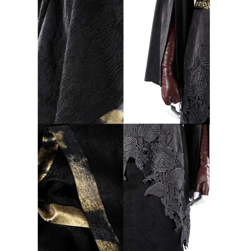 Dark Souls 3 Fire Keeper Cosplay Costume Black Dress Cloak Women Halloween Suit