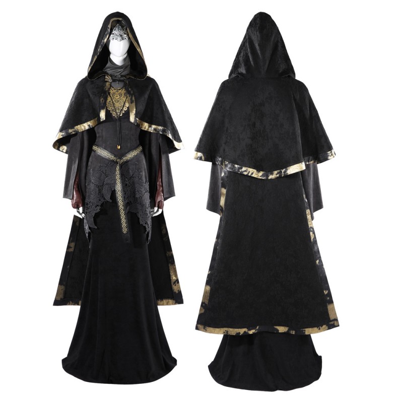 Dark Souls 3 Fire Keeper Cosplay Costume Black Dress Cloak Women Halloween Suit