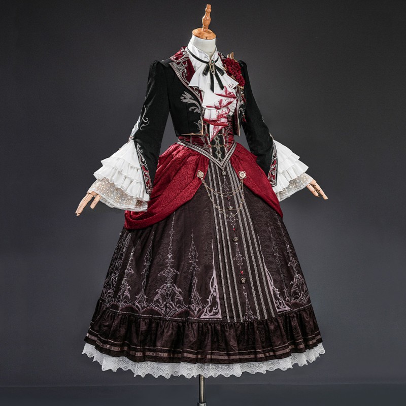 Love and Deepspace Silver Winged Demon Cosplay Costume Women Dress Outfit