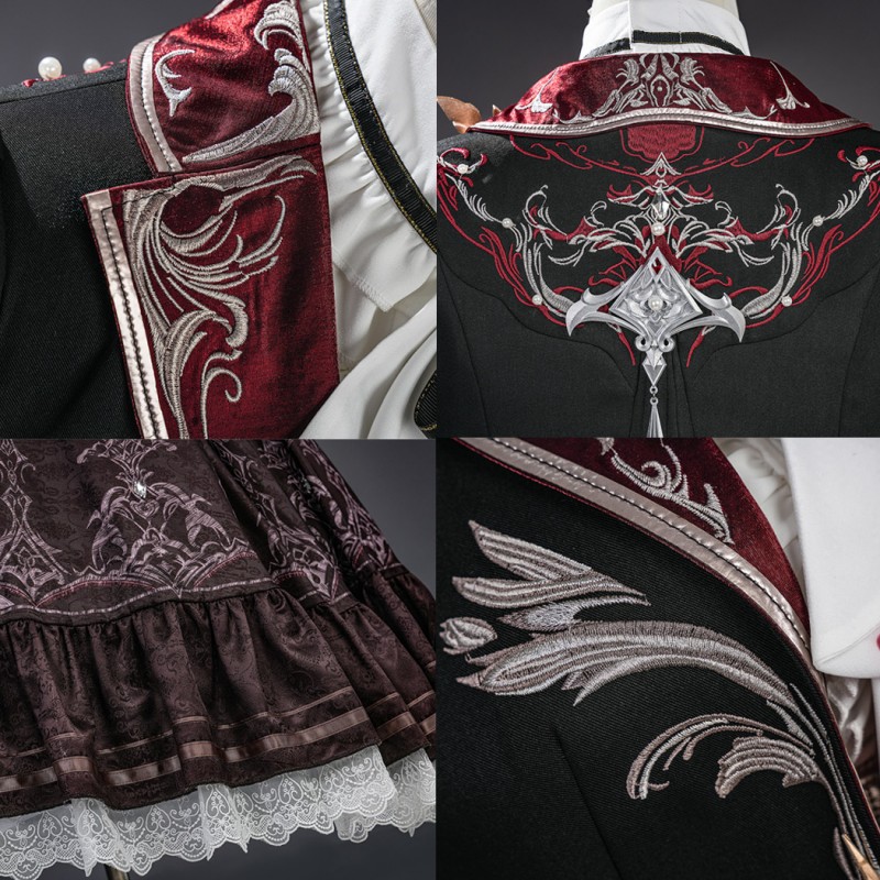 Love and Deepspace Silver Winged Demon Cosplay Costume Women Dress Outfit