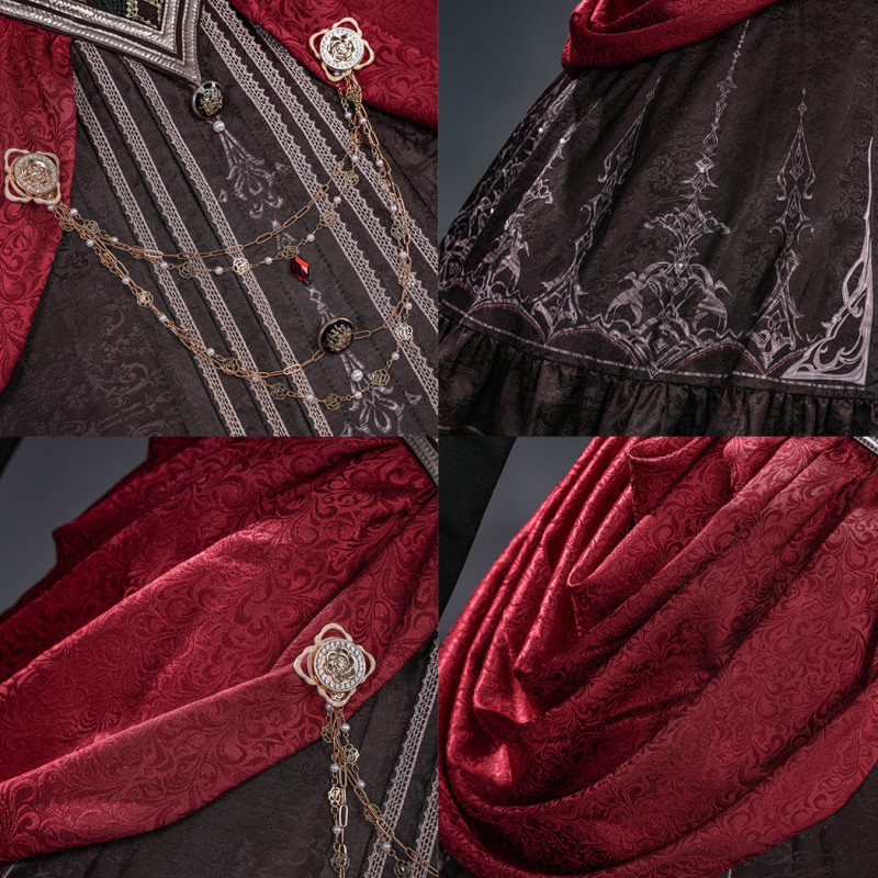 Love and Deepspace Silver Winged Demon Cosplay Costume Women Dress Outfit