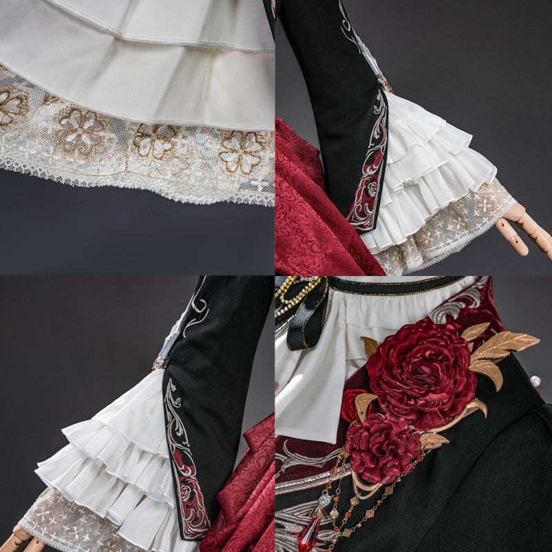 Love and Deepspace Silver Winged Demon Cosplay Costume Women Dress Outfit