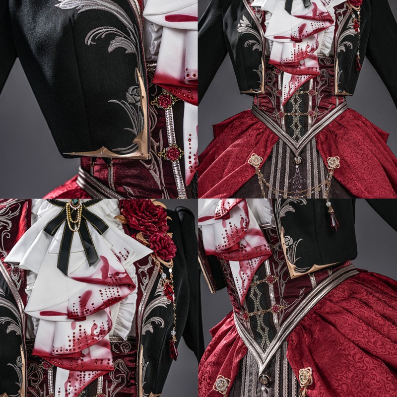 Love and Deepspace Silver Winged Demon Cosplay Costume Women Dress Outfit