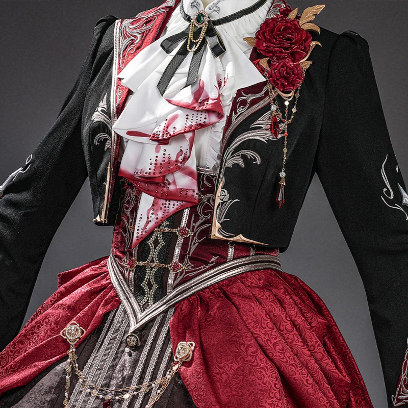 Love and Deepspace Silver Winged Demon Cosplay Costume Women Dress Outfit