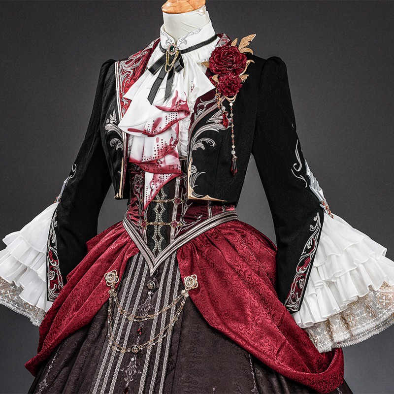 Love and Deepspace Silver Winged Demon Cosplay Costume Women Dress Outfit