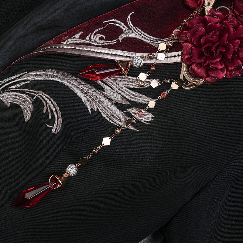 Love and Deepspace Silver Winged Demon Cosplay Costume Women Dress Outfit