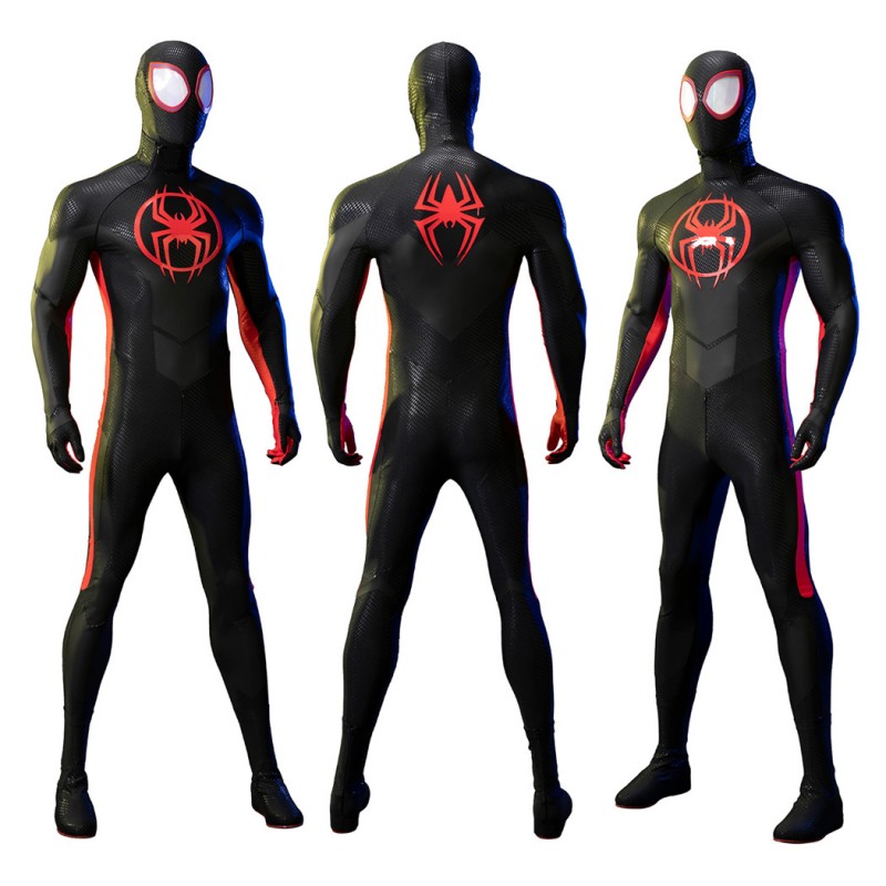 Miles Morales Spider-Man Across the Spider-Verse Cosplay Costume Adult Deluxe Suit