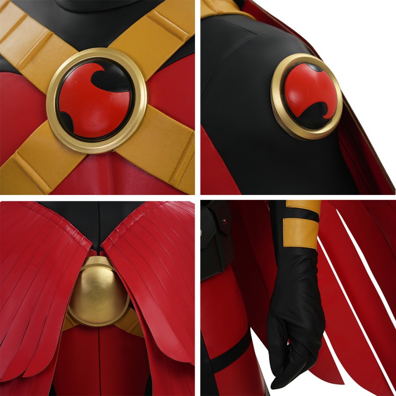 Tim Drake Cosplay Costume Red Robin Suit Superhero Outfit Adult Full Set